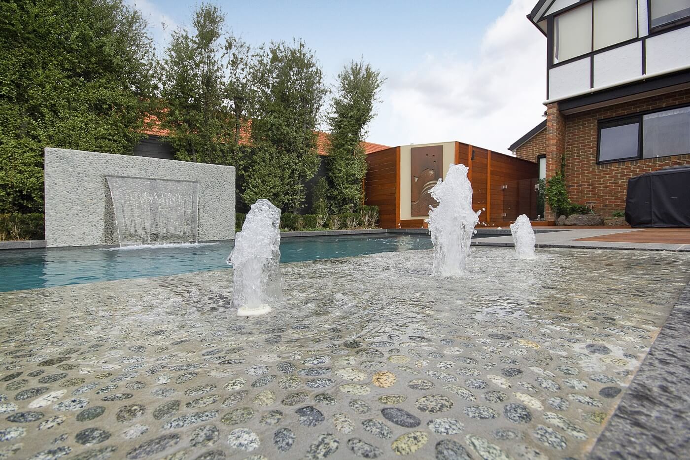 Compass fibreglass pools Self cleaning inground pool Viridian colour Boronia VIC Compass fibreglass pools Self cleaning inground pool Viridian colour Boronia VIC