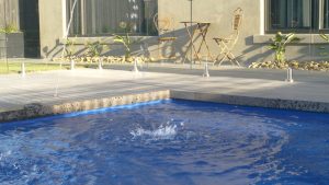 Vogue 8.2 Royal blue colour fibreglass pool installation in Melbourne VIC 09