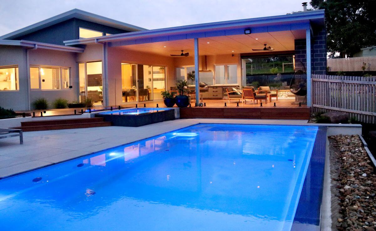 10.2m X Trainer in Quartz with glass fencing. Installed by Compass Melbourne Compass Pools Australia X Trainer 10.2 Quartz Compass Melbourne