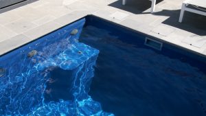 X Trainer 7.15 SL Atlantic colour fibreglass pool installation in Aberfeldie VIC 05