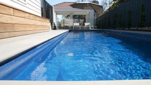 X Trainer 7.15 SL Atlantic colour fibreglass pool installation in Aberfeldie VIC 07