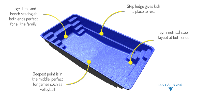 Compass Pools Australia Contemporary Swimming Pool Shape 3D Model