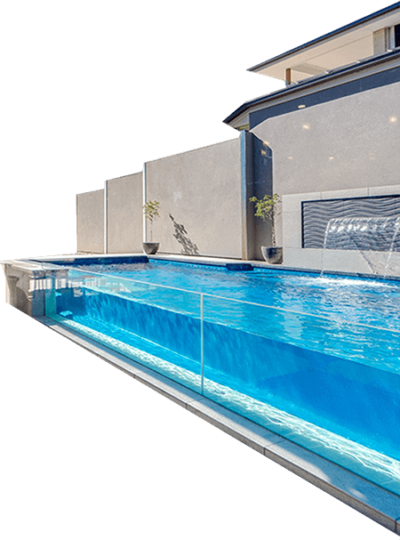 Compass Pools Australia Fibreglass pool installation with glass wall 450 1